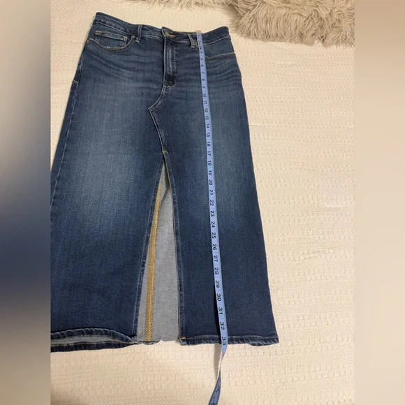 Good American Blue Denim Midi Skirt - Picture 5 of 10